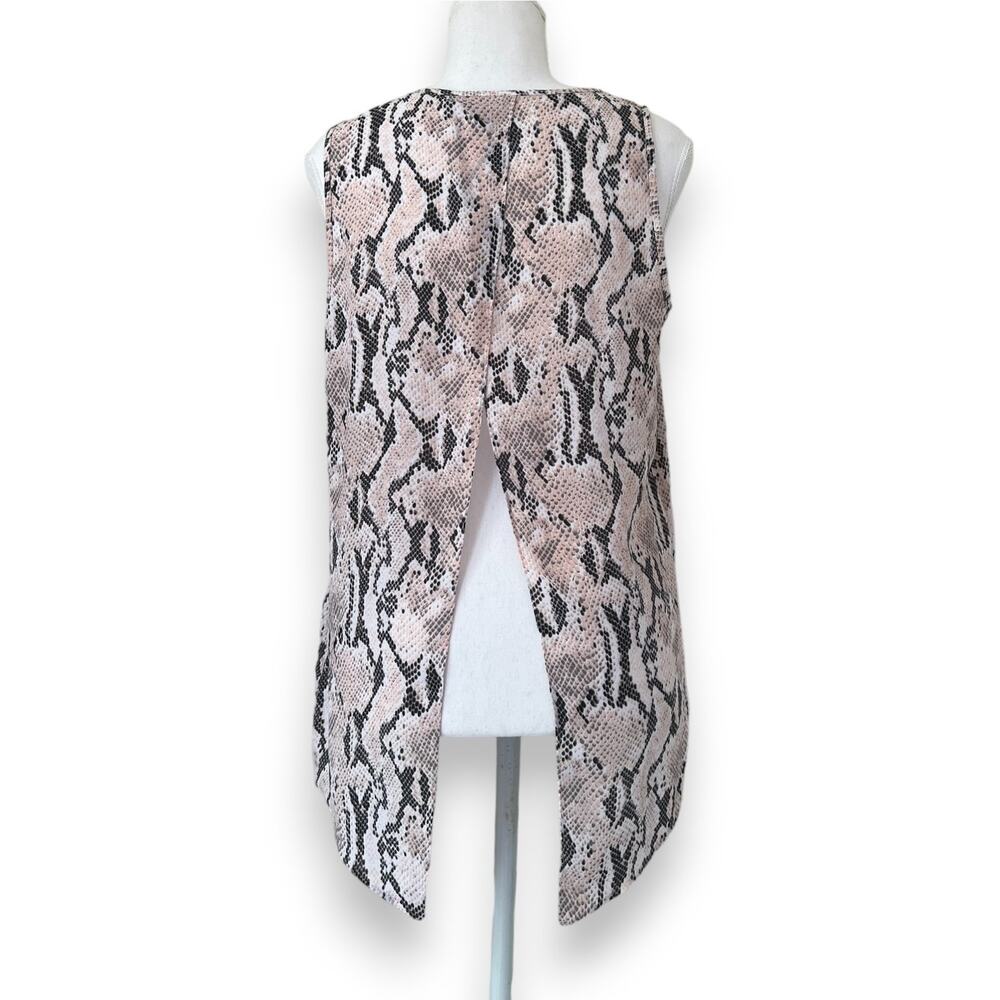 Express, Snake Print Open Back Tank Top - Size M - image 2